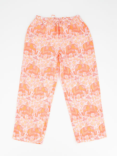 Women's Aruba House Pants in Royal Elephant Rides – Three Islands